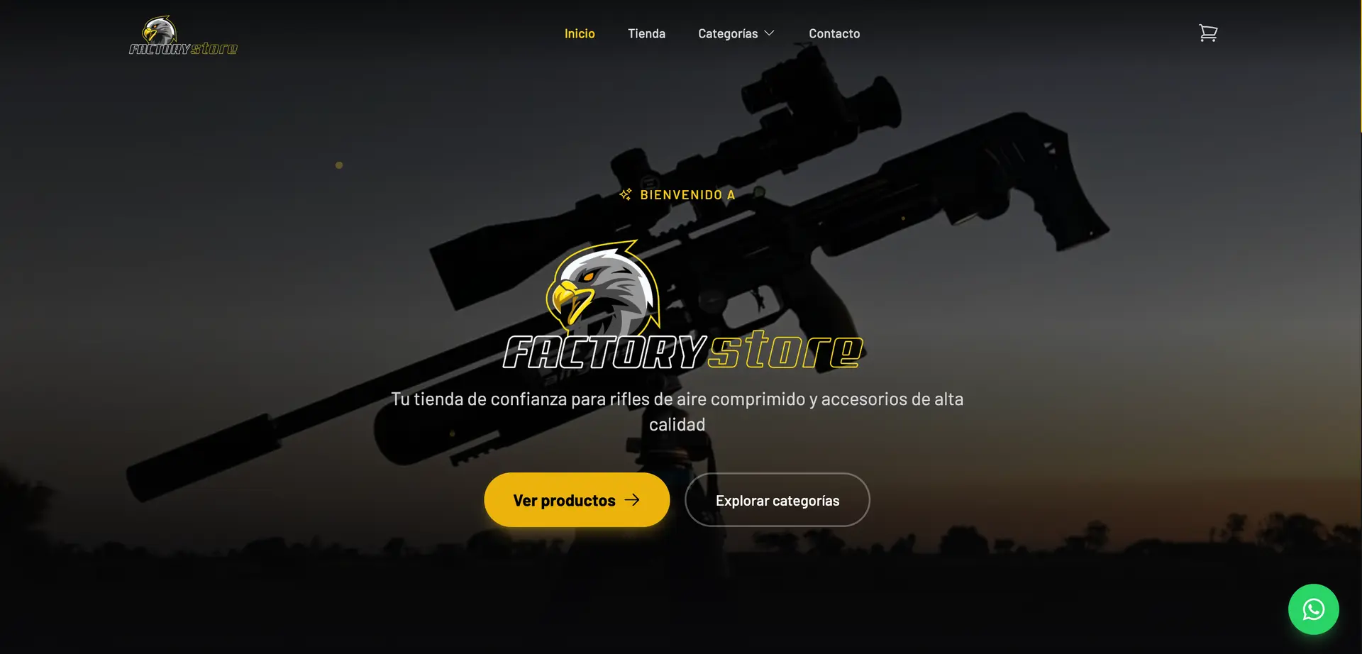 Ecommerce a medida de Factory Airguns con catalogo de productos, integracion Mercado Pago y generacion SEO con IA